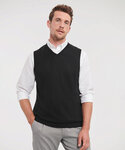 V-neck sleeveless knitted sweater