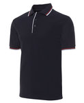 JB's  DOUBLE CONTRAST POLO   NAVY/RD/WHITE-S