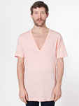 6456 Sheer Jersey V-Neck S/S Summer T-Shirt
