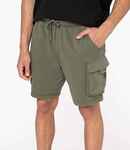 Native Spirit French Terry Washed Effect Cargo Shorts