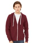Unisex Triblend Sponge Fleece Full-Zip Hoodie Sweatshirt