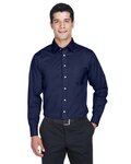 Men's Tall Crown Collection® Solid Stretch Twill Woven Dress Shirt