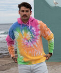 Rainbow tie-dye hoodie