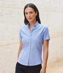 Henbury Ladies Modern Short Sleeve Regular Fit Oxford Shirt