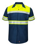 Hi-Visibility Colorblock Ripstop Short Sleeve Work Shirt - Tall Sizes