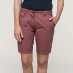 Ladies' washed effect Bermuda shorts