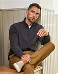 Ribbed Interlock Half Zip