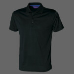 Henbury Coolplus® Textured Stripe Piqué Polo Shirt