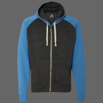 Triblend Raglan Full-Zip Hooded Sweatshirt