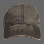 OTTO Garment Washed PU Coated Cotton Blend Canvas w/ Camouflage Cotton Twill Back Six Panel Low Profile Baseball Cap