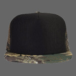 OTTO Polyester Foam Front Camouflage Cotton Twill Round Flat Visor "OTTO SNAP" Five Panel High Crown Mesh Back Trucker Snapback Hat