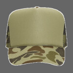 OTTO CAP Polyester Foam Front Camouflage 5 Panel High Crown Mesh Back Trucker Hat