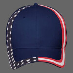 OTTO United States Flag Pattern Cotton Twill Six Panel Low Profile Baseball Cap