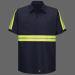 Enhanced Visibility Short Sleeve Cotton Work Shirt