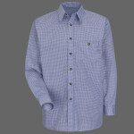 Mini-Plaid Uniform Long Sleeve Shirt