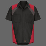 Tri-Color Short Sleeve Shop Shirt