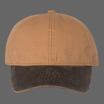 Weathered Canvas Crown with Contrast-Color Visor Cap