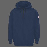 Pullover Hooded Fleece Sweatshirt Quarter-Zip