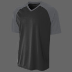 Adult Polyester V-Neck Strike Jersey with Contrast Sleeve