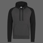 Adult Midweight Contrast Baseball Hooded Sweatshirt